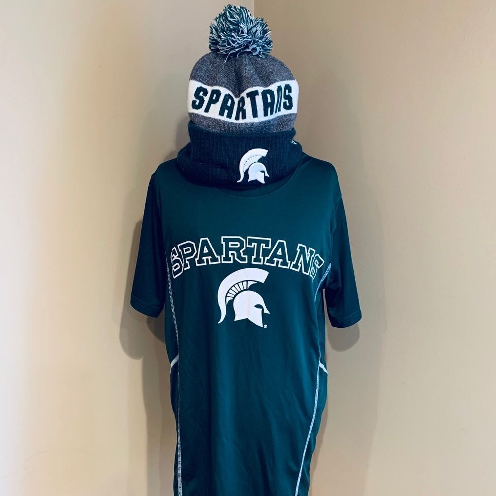 Michigan State Shirt and Michigan State Beanie Hat